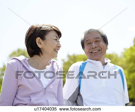 Stock Photography - Senior Couple in Sports Clothing. Fotosearch
