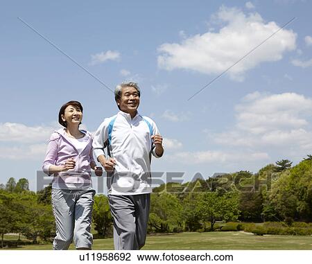 Senior Couple Jogging View Large Photo Image Stock Image - Senior Couple Jogging. Fotosearch