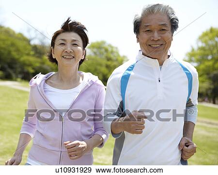 Senior Couple Jogging View Large Photo Image Stock Photo - Senior Couple Jogging. Fotosearch