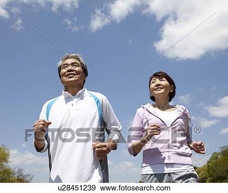 Senior Couple Jogging View Large Photo Image Stock Photo - Senior Couple Jogging. Fotosearch