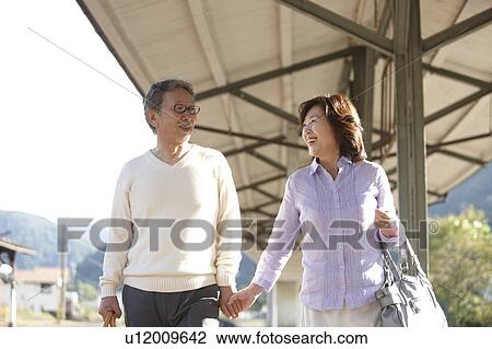 Senior Couple on Platform View Large Photo Image Stock Image - Senior Couple on Platform. Fotosearch