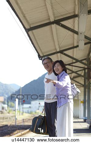 Senior Couple on Platform View Large Photo Image Stock Image - Senior Couple on Platform. Fotosearch