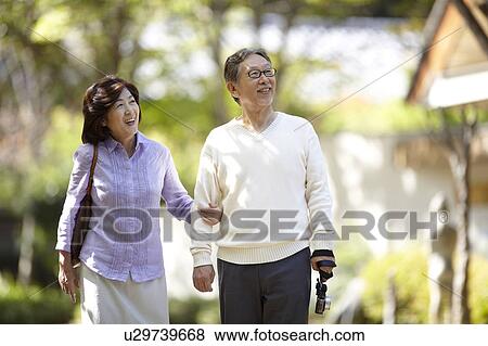 Senior Couple Walking View Large Photo Image Stock Photo - Senior Couple Walking. Fotosearch
