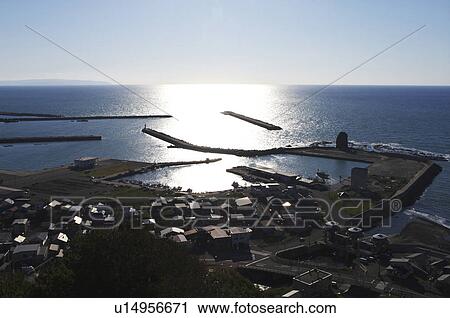 Stock Image - Setana Harbor in Evening. Fotosearch