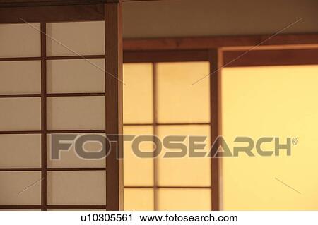 Shoji (Paper Door) View Large Photo Image Stock Image - Shoji (Paper Door). Fotosearch