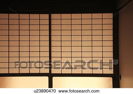 Shoji (Paper Door) View Large Photo Image Stock Image - Shoji (Paper Door). Fotosearch