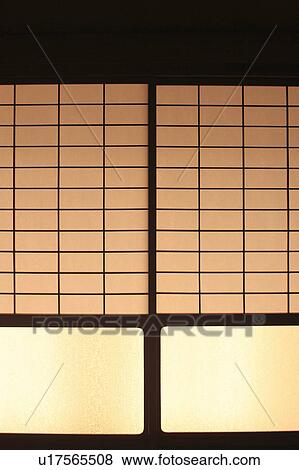 Shoji (Paper Door) View Large Photo Image Stock Photo - Shoji (Paper Door). Fotosearch
