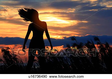 Silhouette of Woman View Large Photo Image Stock Image - Silhouette of Woman. Fotosearch