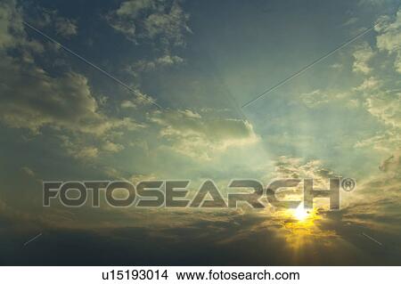 Picture - Sky and sunbeam. Fotosearch