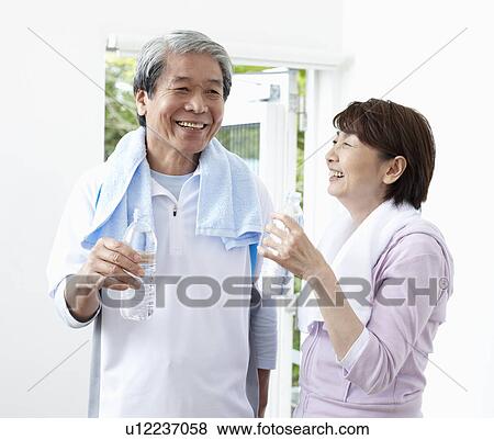 Stock Photo - Sporty Senior Couple. Fotosearch