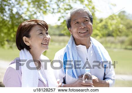 Sporty Senior Couple View Large Photo Image Stock Photo - Sporty Senior Couple. Fotosearch