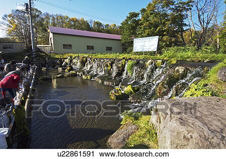 Stock Image - Springwater From Mount Yotei. Fotosearch
