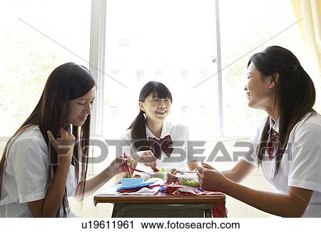 Three Female Students Having Lunch View Large Photo Image Stock Image - Three Female Students Having Lunch. Fotosearch