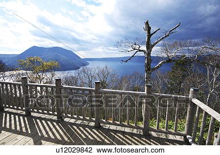 Uramashu Observatory and Lake Mashu View Large Photo Image Stock Image - Uramashu Observatory and Lake Mashu. Fotosearch
