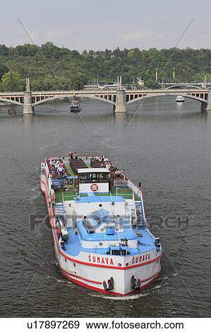 Stock Photo - Vltava River, Prague, Czech Republic. Fotosearch
