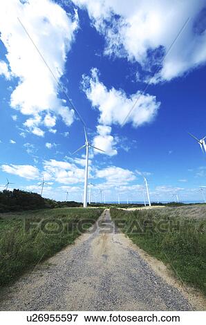 Wind farm View Large Photo Image Stock Photo - Wind farm. Fotosearch