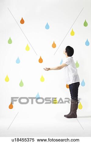 Woman in Rain View Large Photo Image Stock Photography - Woman in Rain. Fotosearch