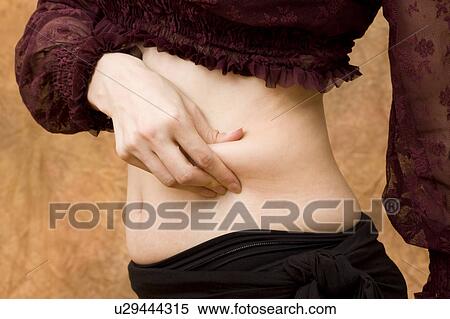 Woman Pinching Her Waist View Large Photo Image Stock Photography - Woman Pinching Her Waist. Fotosearch