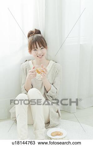 Young Woman Having Tea View Large Photo Image Stock Image - Young Woman Having Tea. Fotosearch