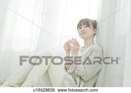 Young Woman Having Tea View Large Photo Image Stock Photography - Young Woman Having Tea. Fotosearch