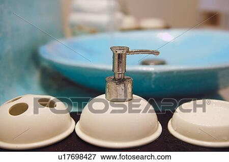 Stock Photo - Accessories in bathroom. Fotosearch