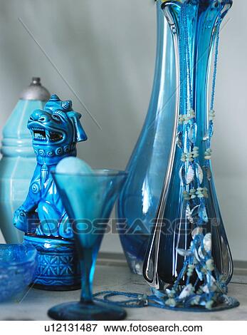 Blue handicraft objects View Large Photo Image Stock Photo - Blue handicraft objects. Fotosearch
