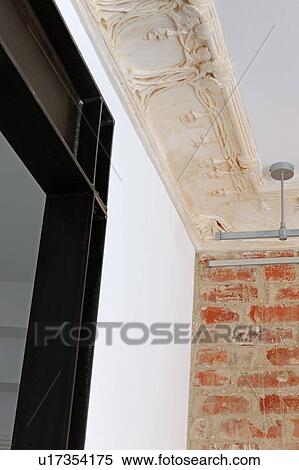 Brick wall and ornate ceiling View Large Photo Image Stock Photography - Brick wall and ornate ceiling. Fotosearch