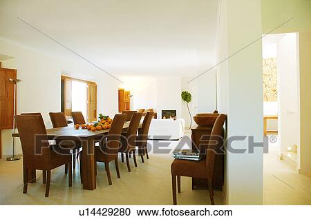 Stock Image - Bright dining room. Fotosearch