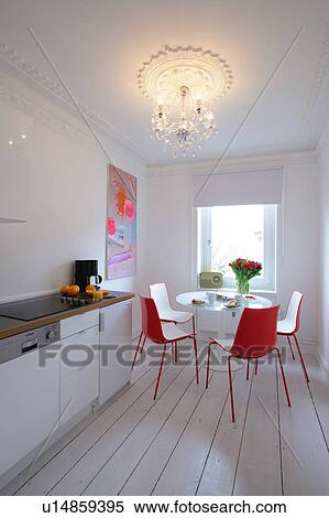 Bright kitchen with dining area View Large Photo Image Stock Photography - Bright kitchen with dining area. Fotosearch