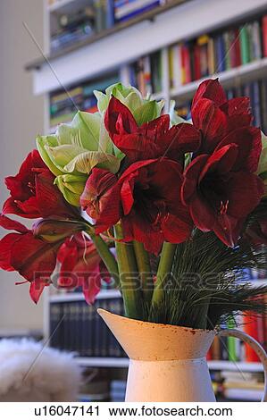 Stock Image - Bunch of flowers in a jug. Fotosearch