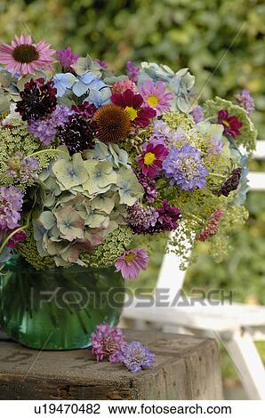Stock Image - Bunch of summer flowers. Fotosearch