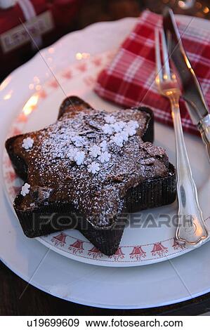 Stock Photo - Christmas biscuit on plate. Fotosearch