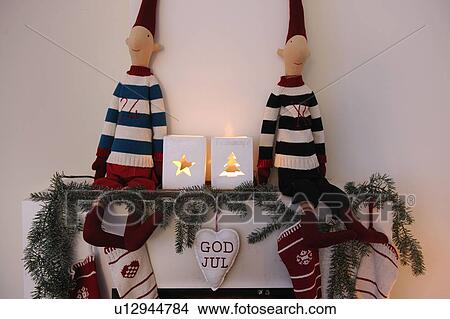 Picture - Christmas decoration on ledge. Fotosearch