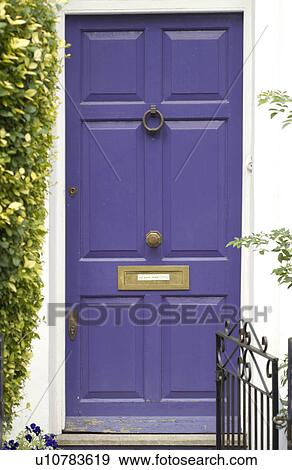 Stock Photo - Closed front door. Fotosearch