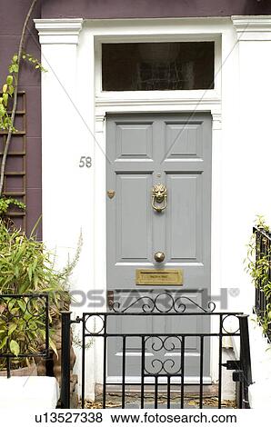 Stock Photo - Closed front door. Fotosearch