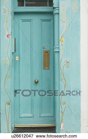 Stock Photo - Closed front door. Fotosearch