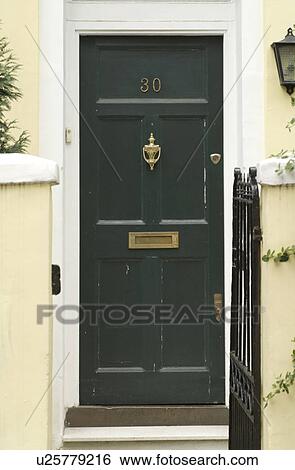 Closed front door View Large Photo Image Stock Photograph - Closed front door. Fotosearch