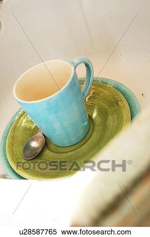Coffee cup in sink View Large Photo Image Stock Photography - Coffee cup in sink. Fotosearch