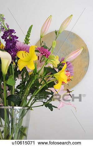 Colorful bunch of flowers in vase View Large Photo Image Stock Image - Colorful bunch of flowers in vase. Fotosearch