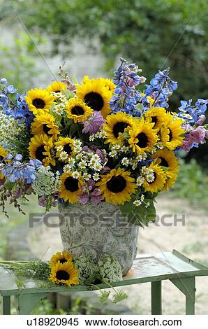 Colorful bunch of flowers with sunflowers View Large Photo Image Stock Photography - Colorful bunch of flowers with sunflowers. Fotosearch