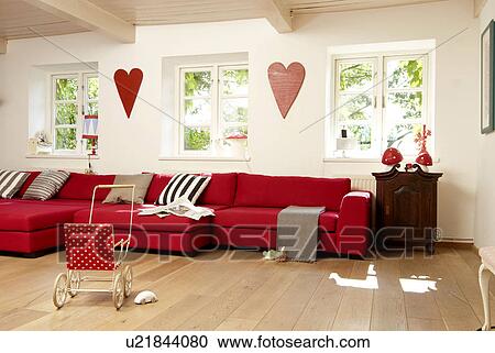 Couch and toys in living room View Large Photo Image Stock Image - Couch and toys in living room. Fotosearch