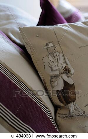 Stock Image - Cushion with imprint. Fotosearch