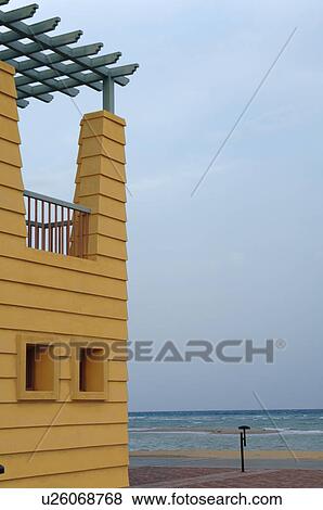 Detail of a house and ocean View Large Photo Image Stock Photo - Detail of a house and ocean. Fotosearch