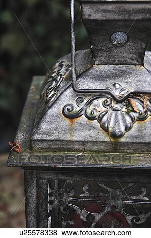 Detail of a storm lantern View Large Photo Image Stock Photo - Detail of a storm lantern. Fotosearch