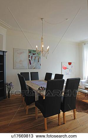 Dining room with chandelier View Large Photo Image Stock Image - Dining room with chandelier. Fotosearch
