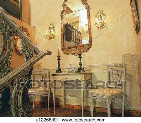 Elegant corridor with mirror View Large Photo Image Stock Image - Elegant corridor with mirror. Fotosearch