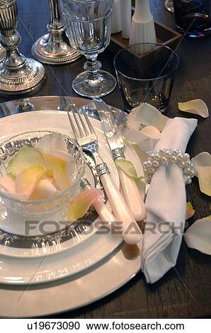Elegant place setting View Large Photo Image Stock Image - Elegant place setting. Fotosearch