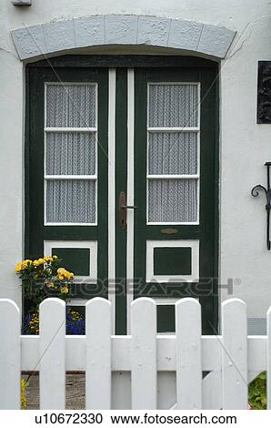 Stock Image - Entrance to a country house. Fotosearch