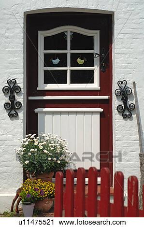 Stock Image - Entrance to a country house. Fotosearch