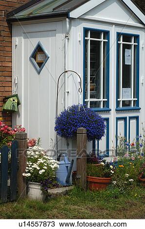 Stock Image - Entrance to a country house. Fotosearch